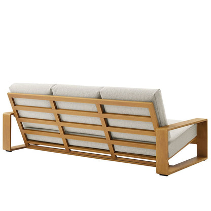 Lirienne 4-Piece Outdoor Patio Aluminum Faux Wood Furniture Set