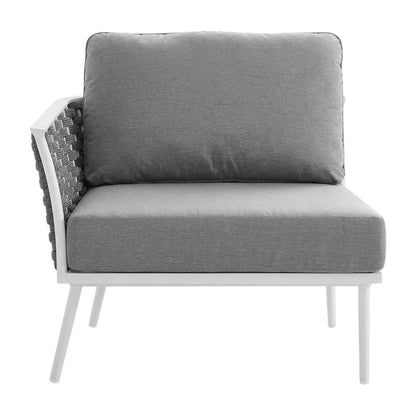 Aluminum Left-Facing Outdoor Patio Lounge Chair With Armrests