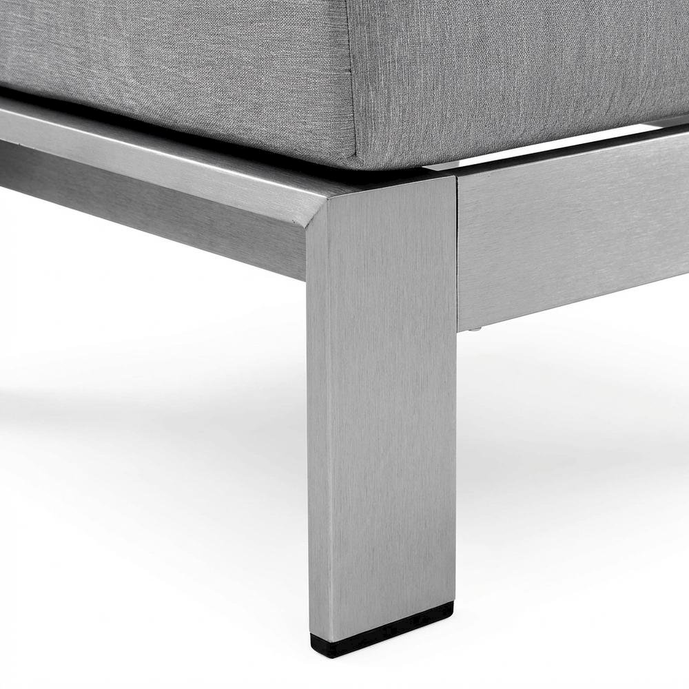 Armless Outdoor Patio Aluminum Chair For Lounge And Relaxation