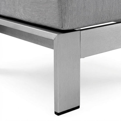 Armless Outdoor Patio Aluminum Chair For Lounge And Relaxation