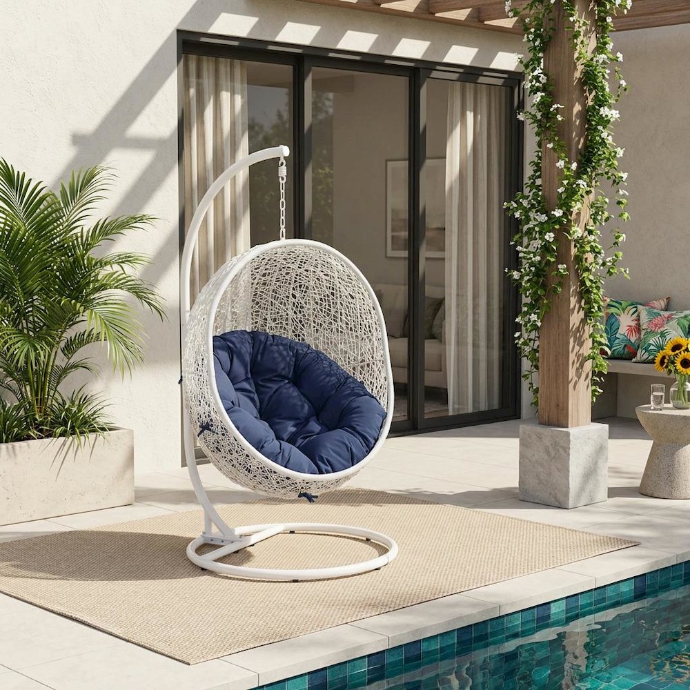 Outdoor Patio Chair With Stand In Stylish Design For Outdoor Lounging