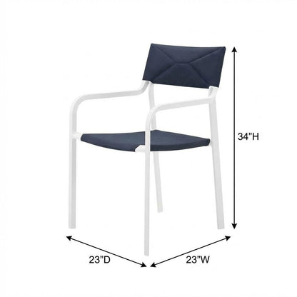 Stackable Aluminum Dining Armchair For Outdoor Patio Lounge