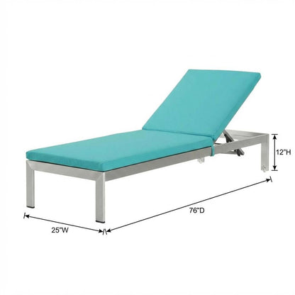 Aluminum Patio Lounger With Cushions And Supportive Backrest