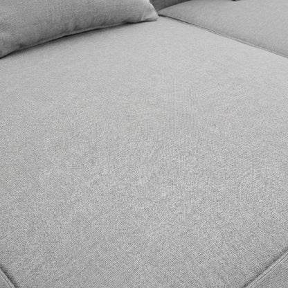 7-Piece Outdoor Patio Upholstered Sectional Sofa with Cushioned Seats
