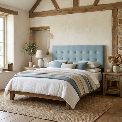 Biscuit Tufted Performance Velvet Queen Headboard with Soft Upholstery