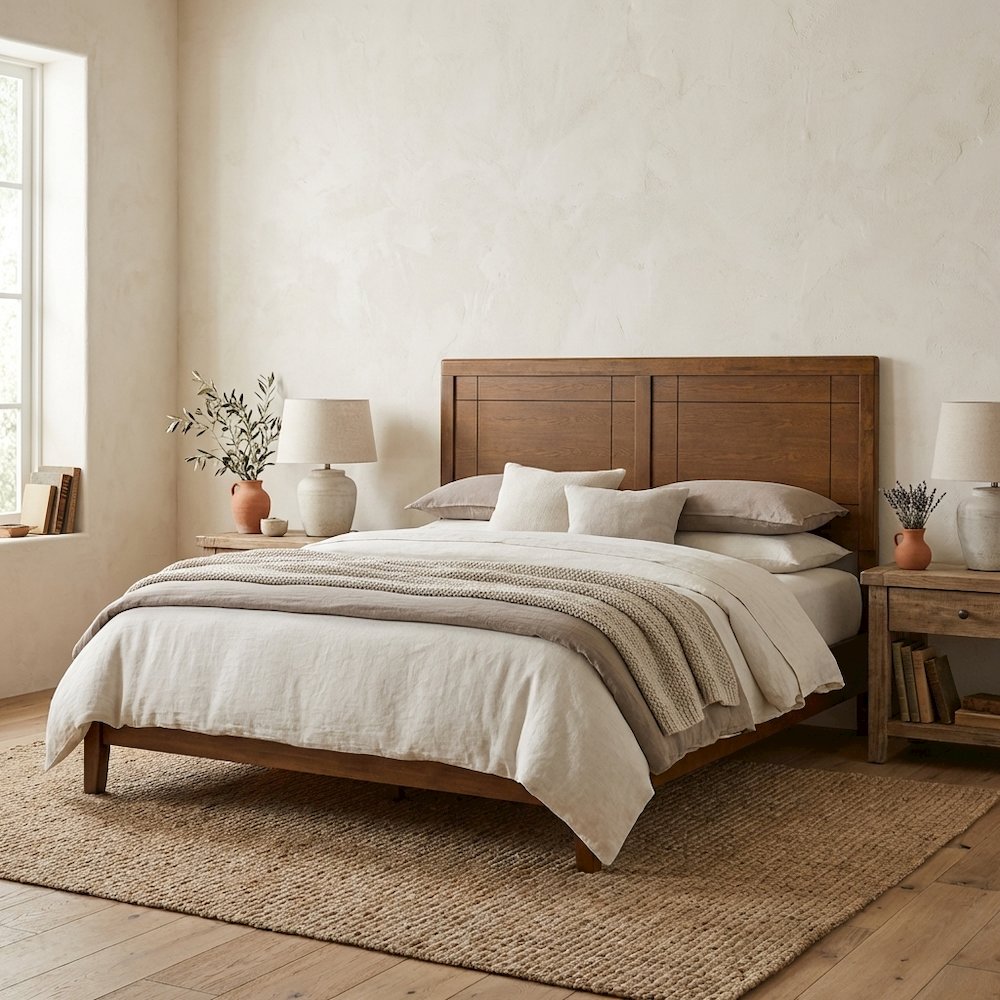King Wood Headboard with Durable Construction and Timeless Design