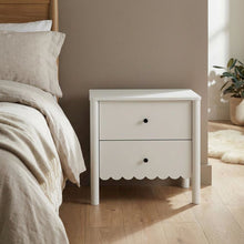 Bedside Nightstand with 2 Drawers in Elegant Finish