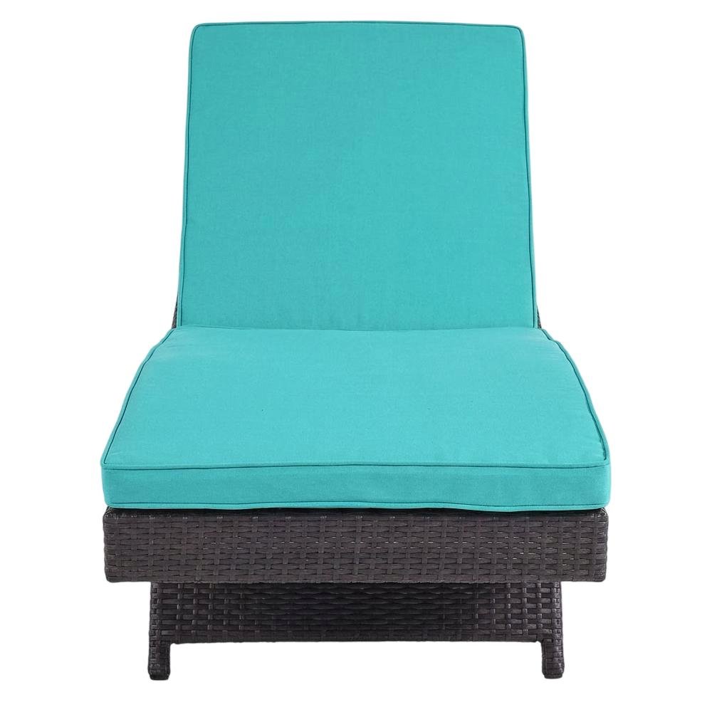 Outdoor Patio Chaise With Cushion For Lounge Comfort