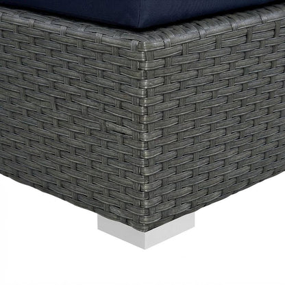 Stylish Outdoor Ottoman with Durable Fabric and Comfortable Design