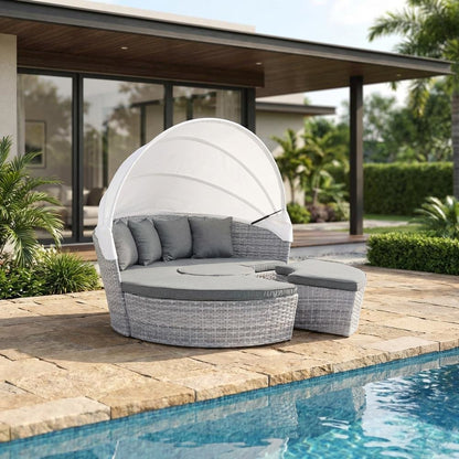 Outdoor Patio Daybed with Cushioned Top and Durable Frame