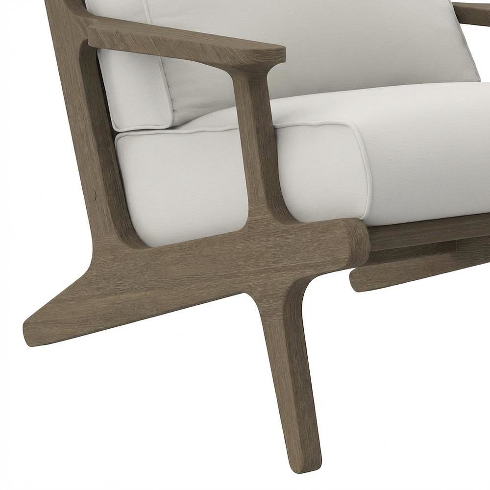 Teak Wood Outdoor Armchair For Patio, Rustic Style, Comfortable Seating