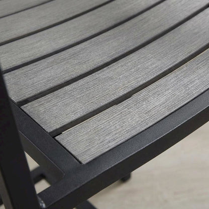 Outdoor Bar Stool Set with Aluminum Finish, Armrest & Backrest Comfort