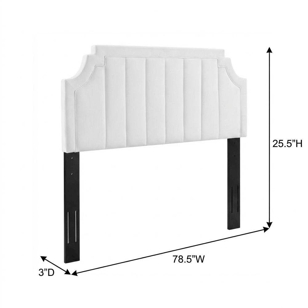 Channel Tufted Performance Velvet King/California King Headboard, Plush Padding