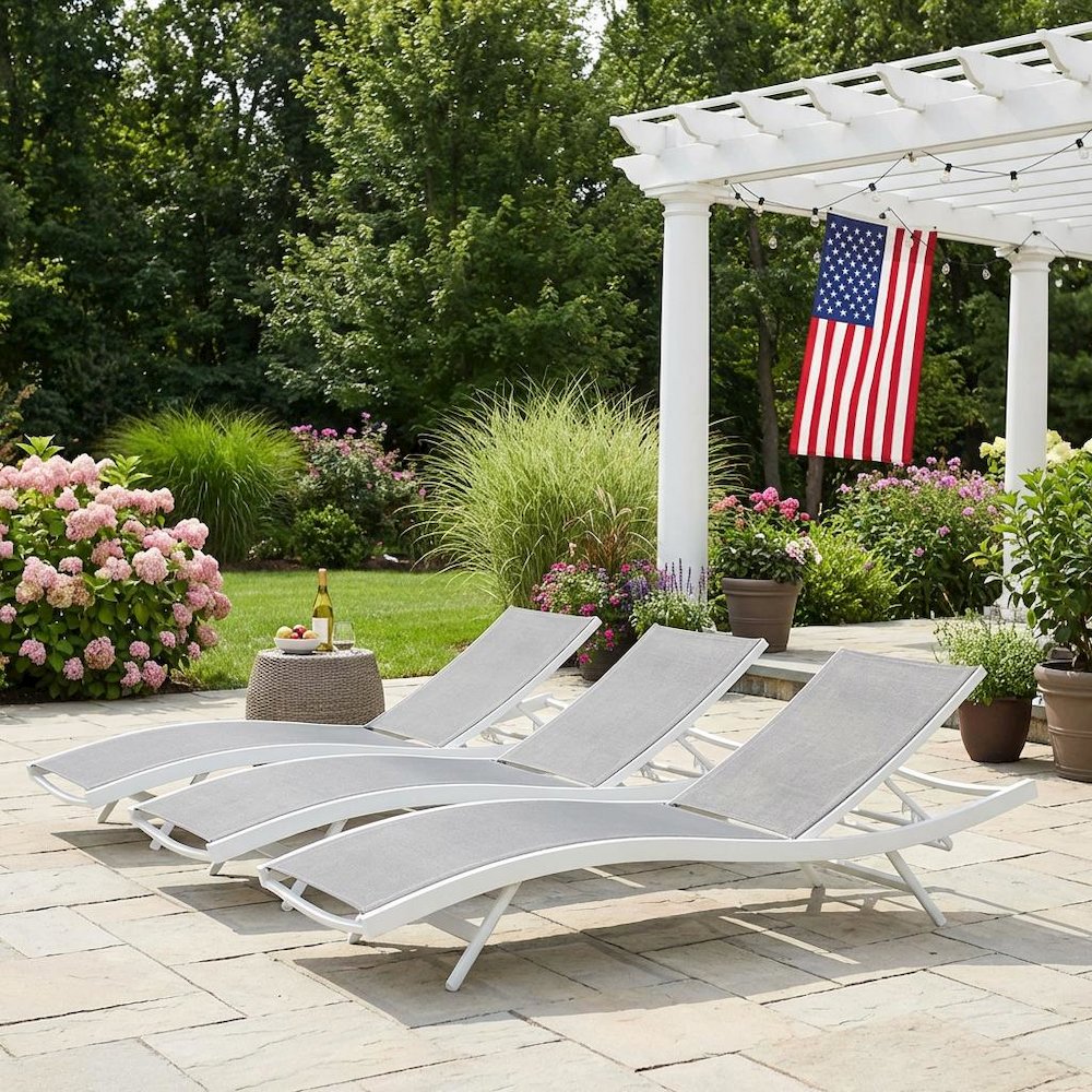 Outdoor Patio Lounge Chair Set Of 4 With Stylish Design And Comfort