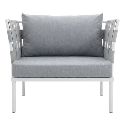 Aluminum Outdoor Lounge Chair With Cushioned Seat For Patio Relaxation