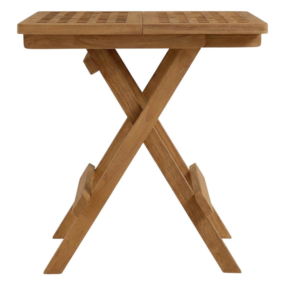 Teak Wood Outdoor Side Table With Modern Design For Patio Or Garden Use