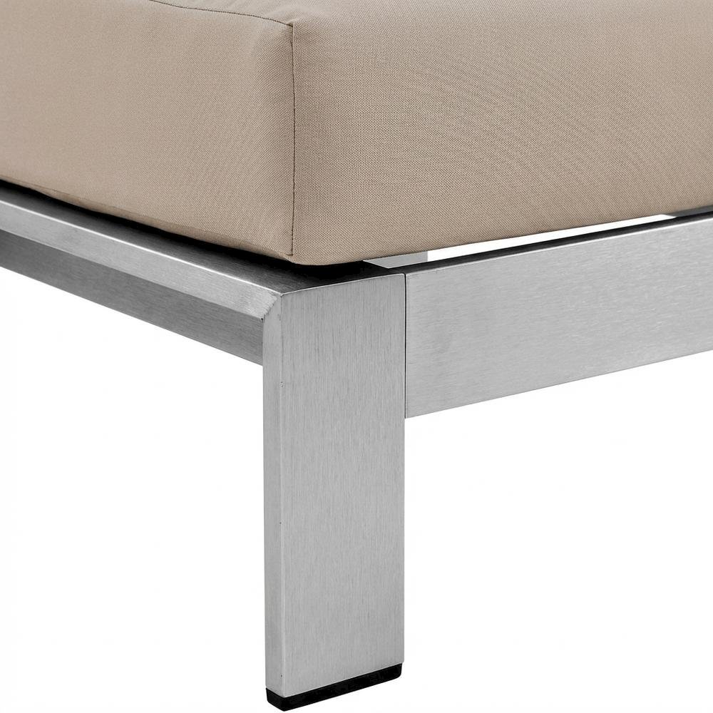 Aluminum Outdoor Lounge Chair With Armless Design And Weather-Resistant Finish