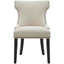 Fabric dining chair with armrests and comfortable backrest for dining rooms