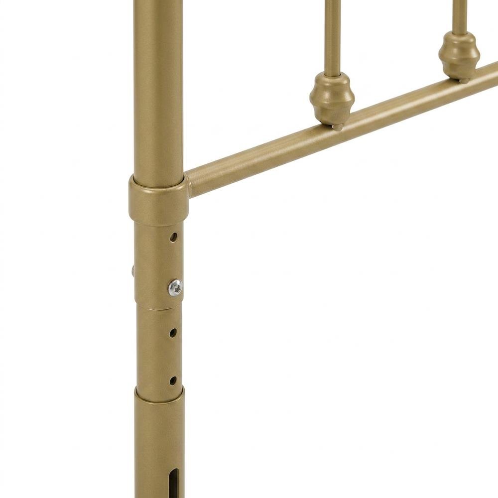 Metal King Size Headboard for Bed Frame, Adjustable-Friendly Style, Gold