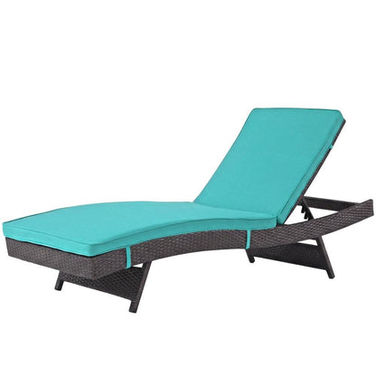 Outdoor Patio Chaise With Cushion For Lounge Comfort