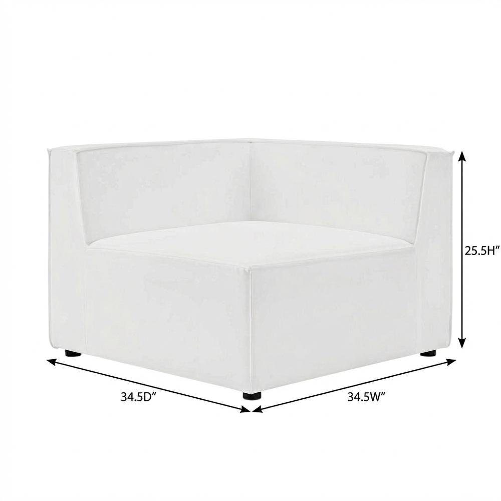 Outdoor Patio Upholstered Sectional Sofa Corner Chair, Armrests, Cushioned Seat