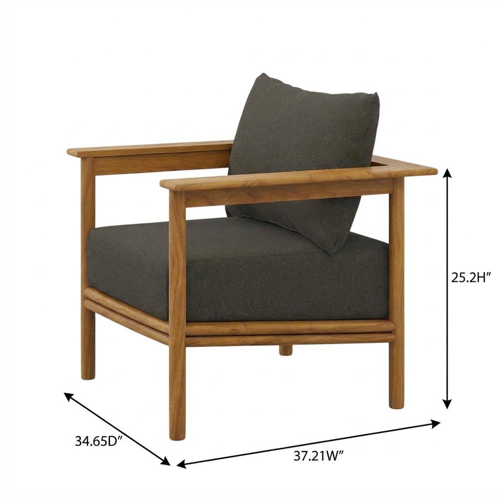 Outdoor Patio Armchair Set Of 2 In Teak Wood For Cozy Outdoor Living