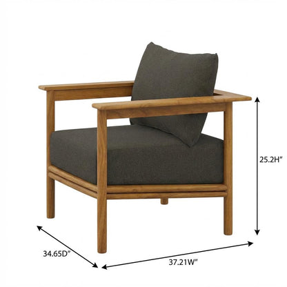 Outdoor Patio Armchair Set Of 2 In Teak Wood For Cozy Outdoor Living