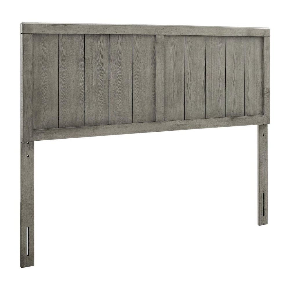 Wood King Headboard with Sturdy Construction and Classic Design for Bedroom