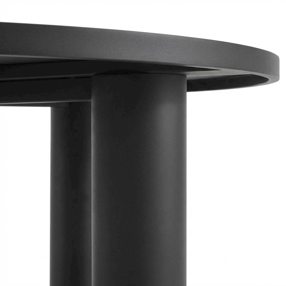 Aluminum Outdoor Dining Table with Round Top and Durable Frame