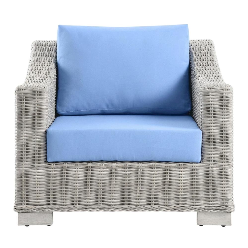 Outdoor Wicker Rattan Armchair For Patio Lounge Seating