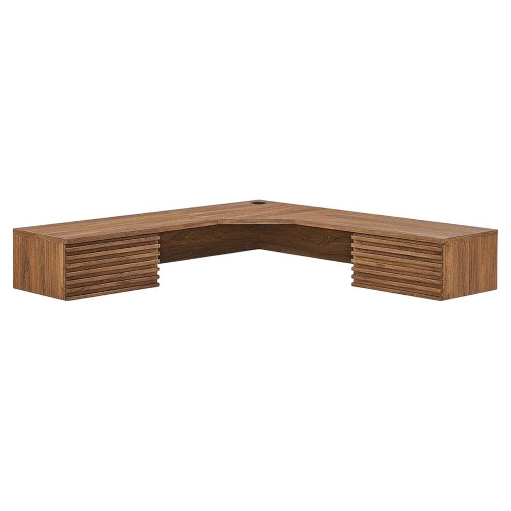 L-Shaped Wall Mount Corner Office Desk In Modern Style For Workspace Efficiency