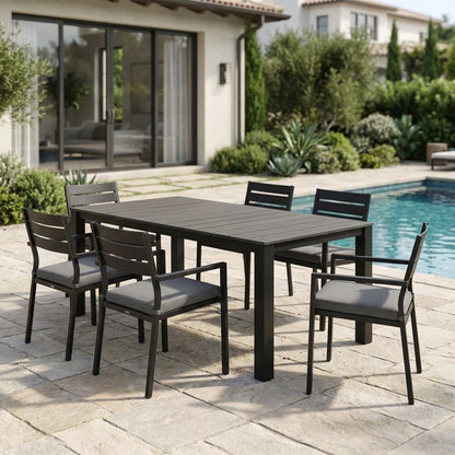 Elegant 80-Inch Outdoor Patio Dining Table With Sturdy Construction