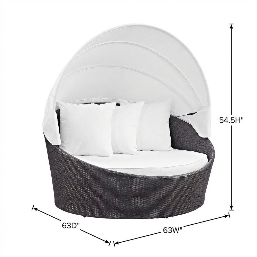 Outdoor Patio Daybed With Backrest And Weather-Resistant Frame