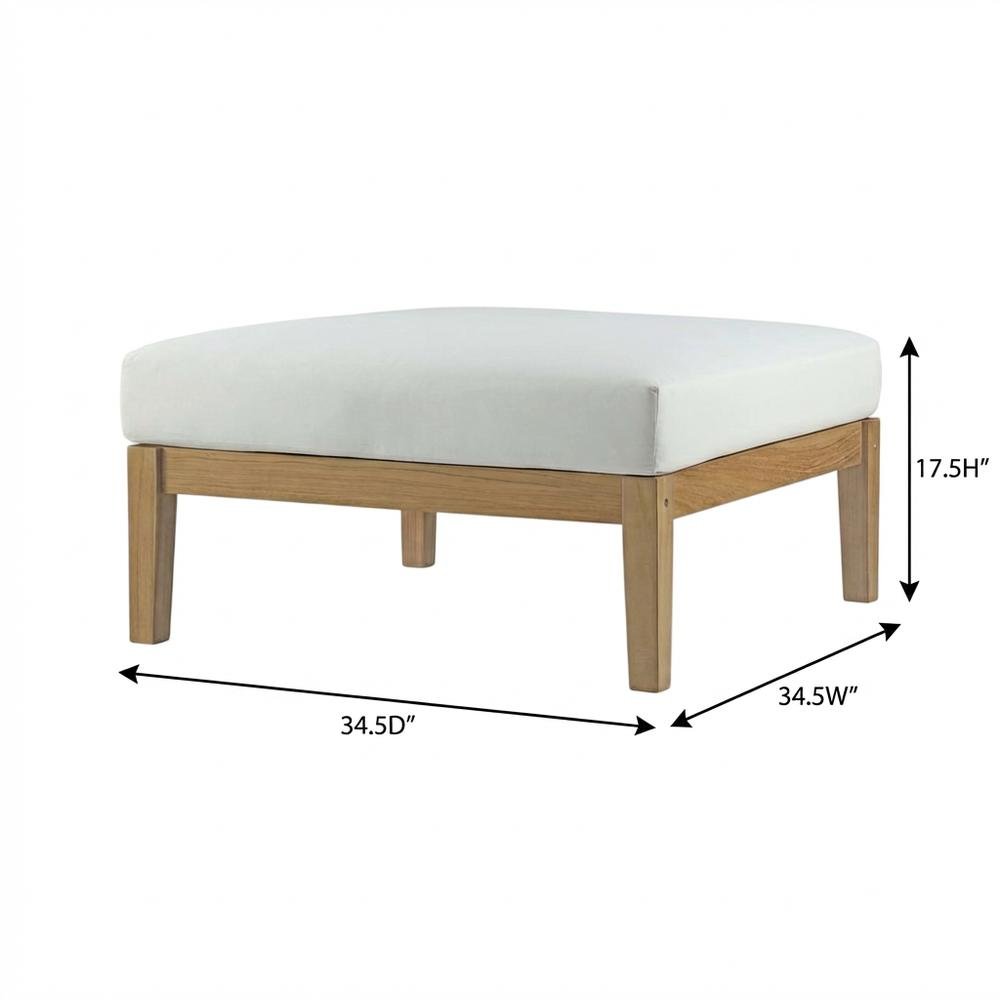 Teak Outdoor Ottoman with Stylish Design and Durable Construction