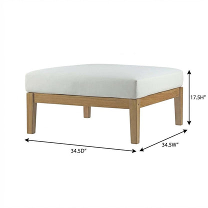 Teak Outdoor Ottoman with Stylish Design and Durable Construction