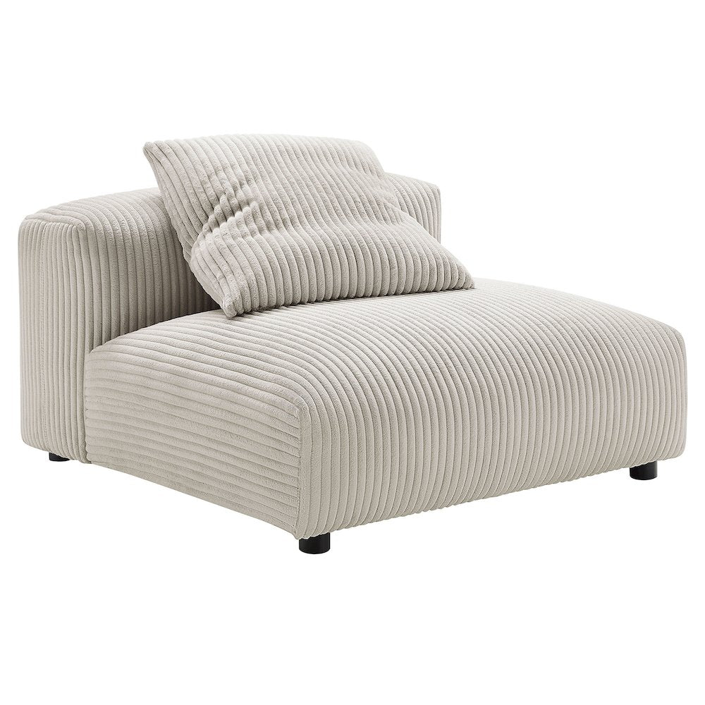 Solace 3-Piece Modular Corduroy Upholstered Sectional Sofa