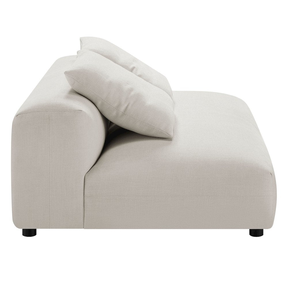Solace 4-Piece Modular Upholstered Fabric Sectional Sofa With Ottoman