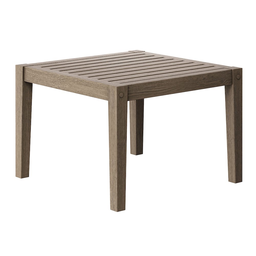Northlake 3-Piece Patio Teak Wood Furniture Set Armchair, Side Table
