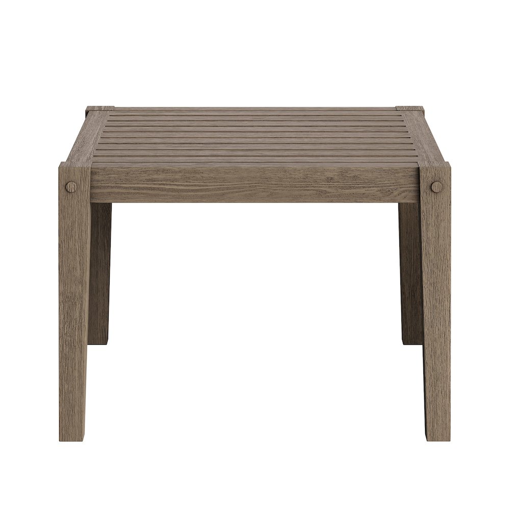Northlake 3-Piece Patio Teak Wood Furniture Set Armchair, Side Table