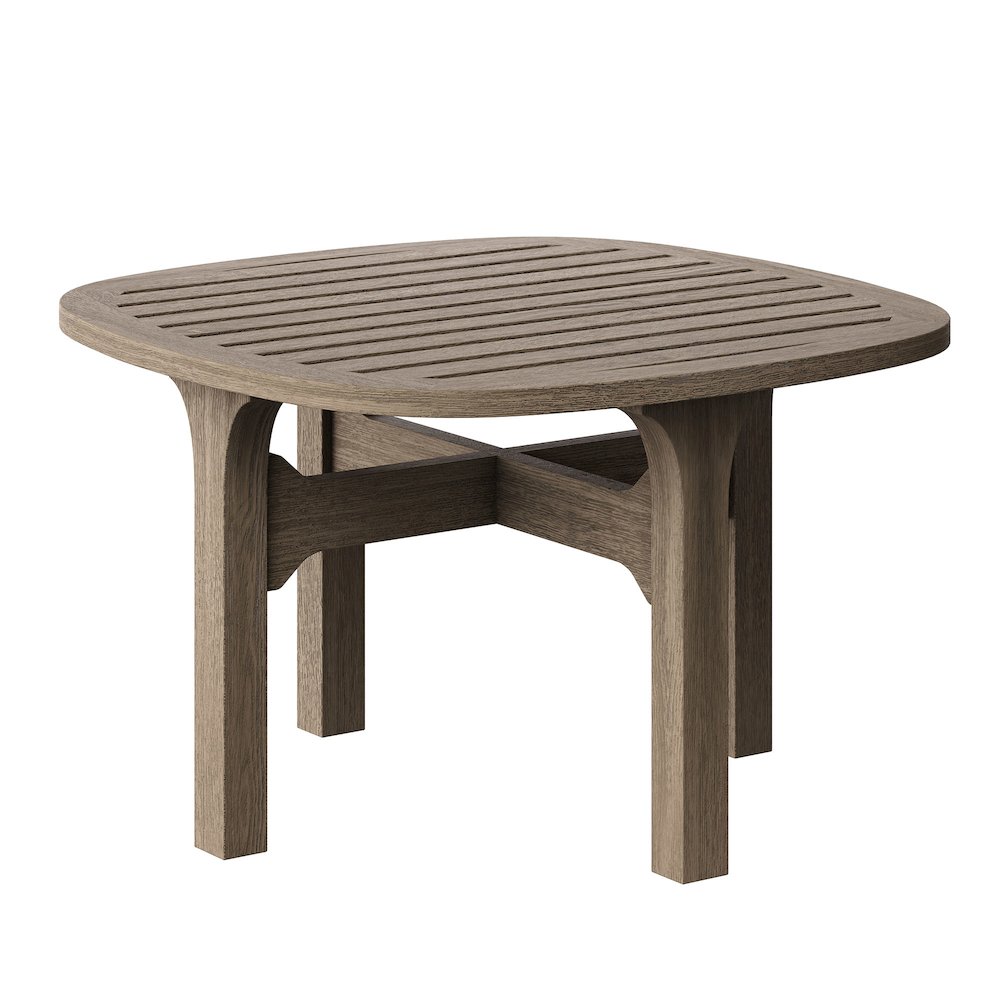 Saratoga 3-Piece Patio Teak Wood Furniture Set Lounge Chairs, Side Table