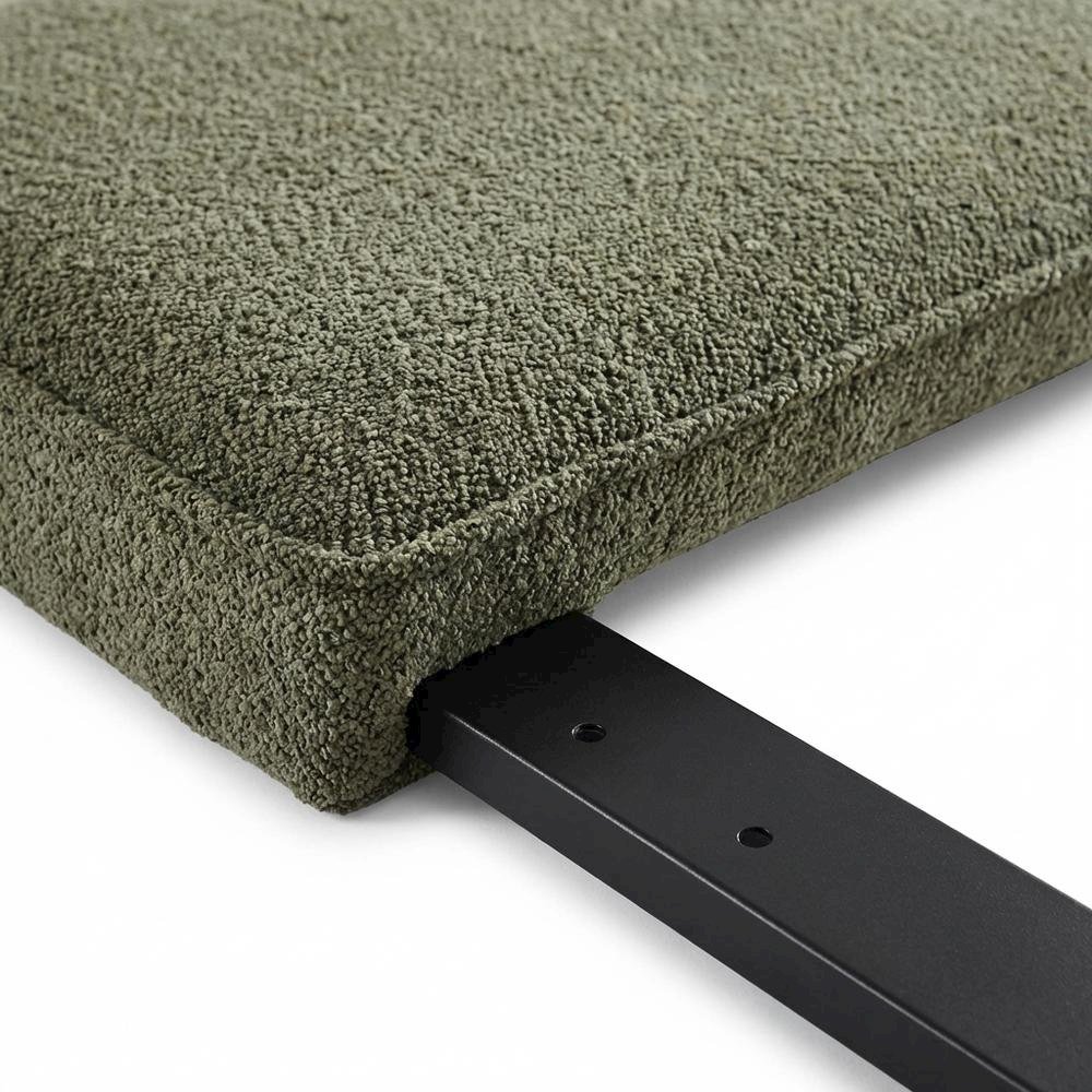 Boucle Fabric King Headboard with Soft Texture and Sturdy Frame Design