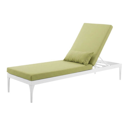 Outdoor Patio Chaise Lounge Chair With Cushion For Outdoor Relaxation