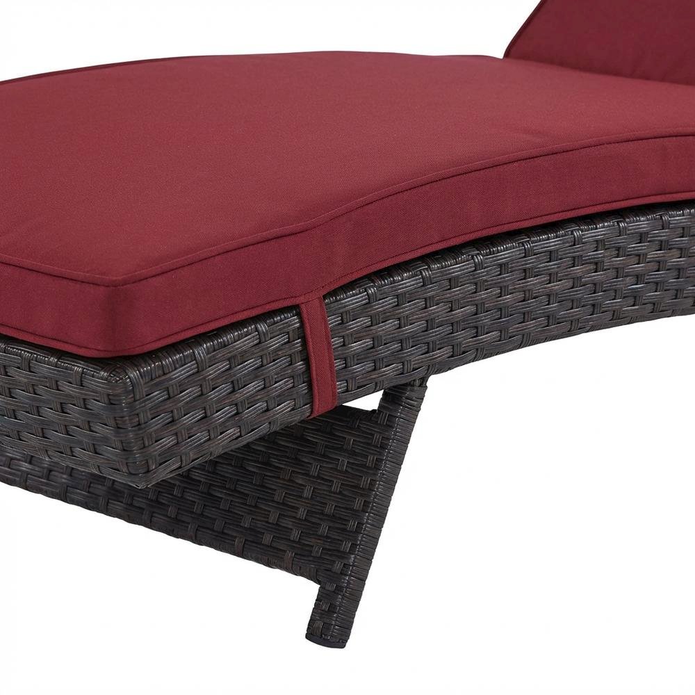 Aluminum Outdoor Lounge Chair Set of 2 With Thick Cushions And Stack-Free Design