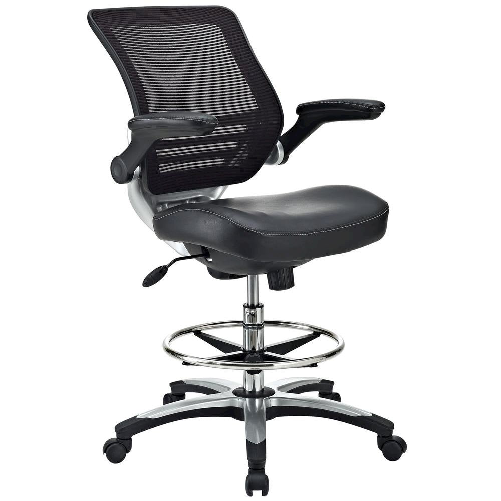 Plastic Drafting Chair with Armrest and Adjustable Height for Office Use