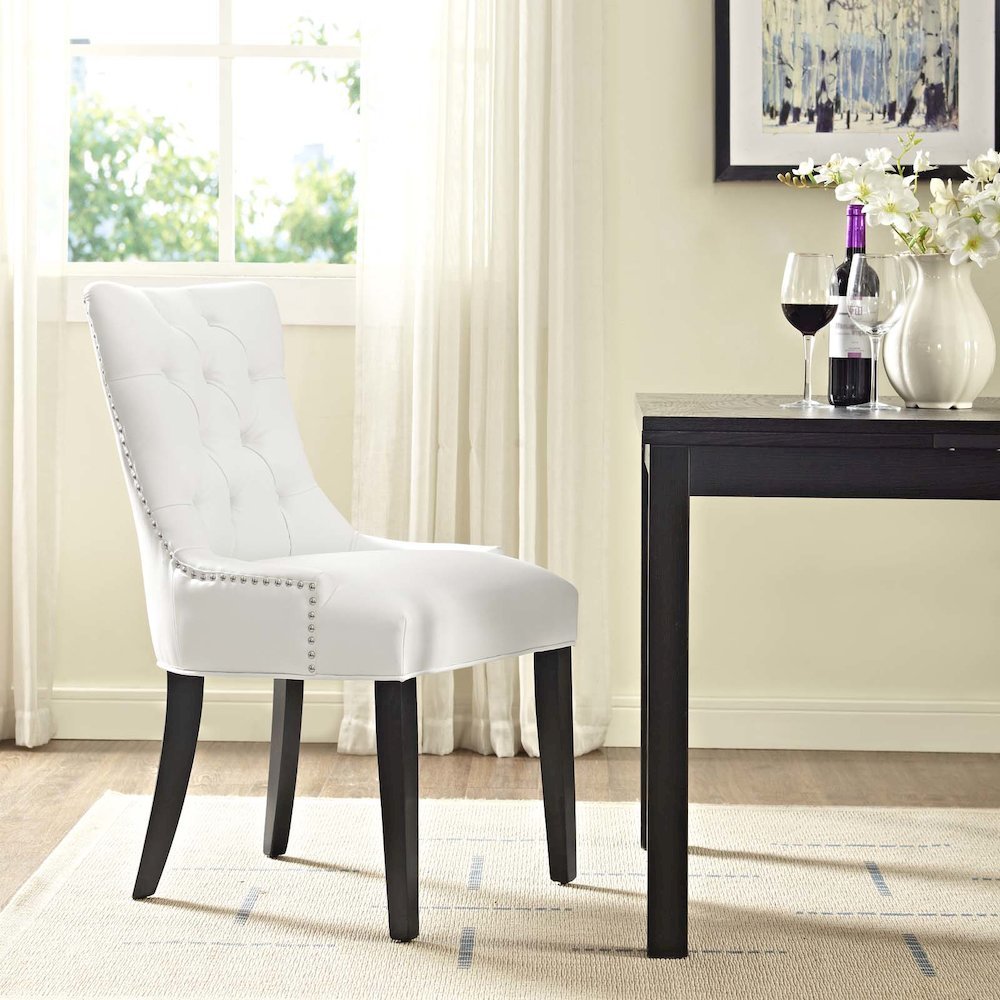Upholstered Dining Chair with Backrest and Comfortable Seat