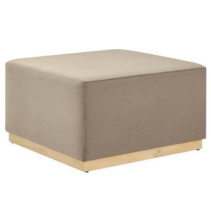Square Performance Velvet Ottoman With Plush Upholstery And Versatile Design