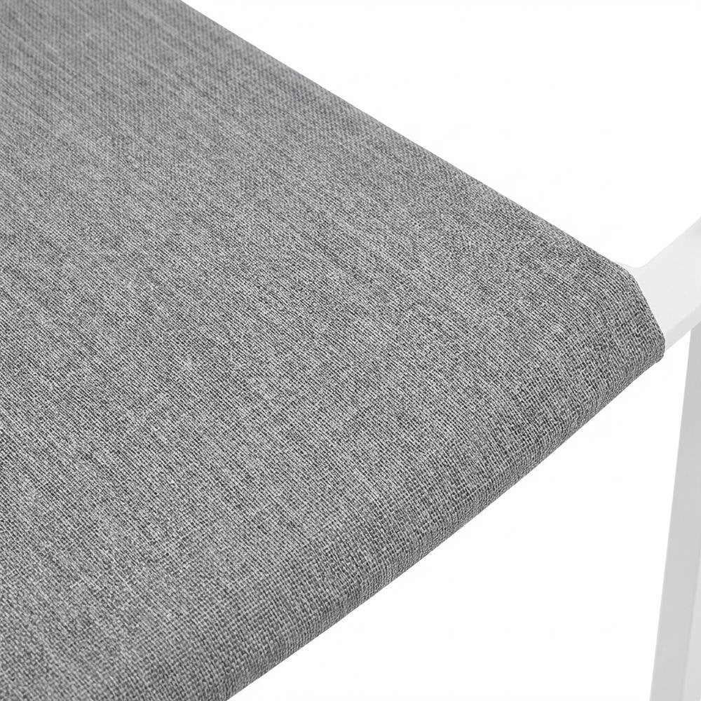 Stackable Outdoor Aluminum Dining Armchair With Armrests For Patio Lounge