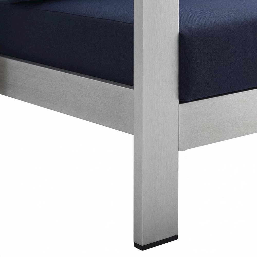 Aluminum Outdoor Patio Armchair With Fabric Cushion And Modern Design