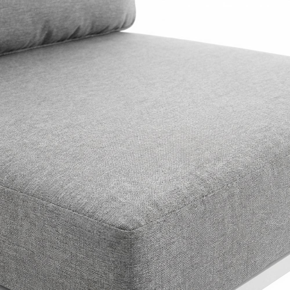 Aluminum Outdoor Lounge Chair With Armless Design And Sturdy Backrest