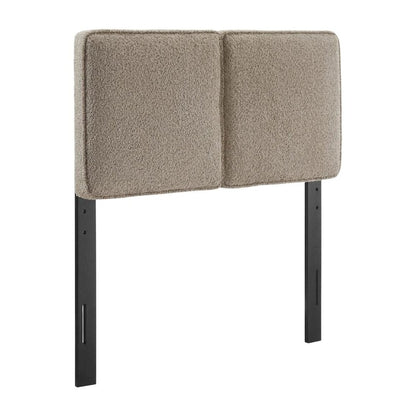 Boucle Fabric Twin Headboard Soft Upholstery with Durable Frame Panel Design